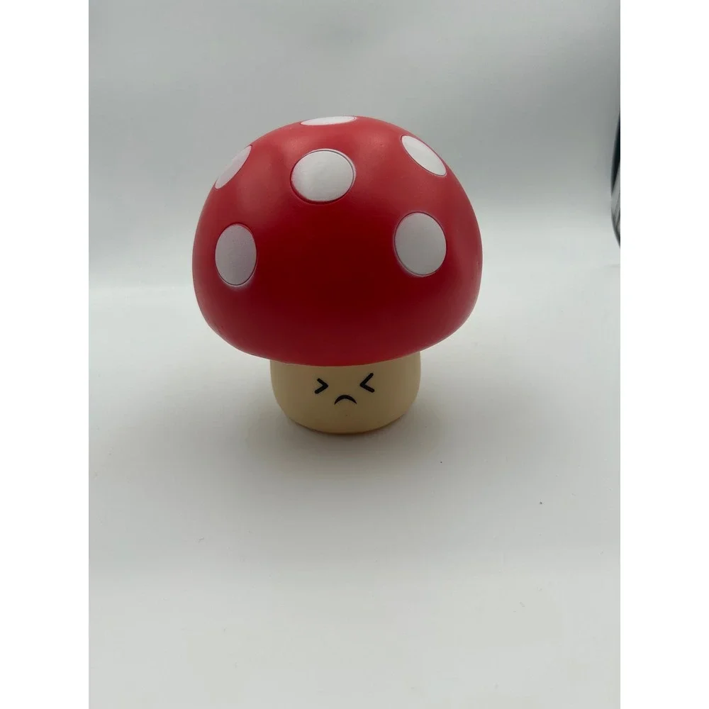Red Polka Dot Mushroom‎ Grumpy Face Figure Collectible Toy 2000s Decor